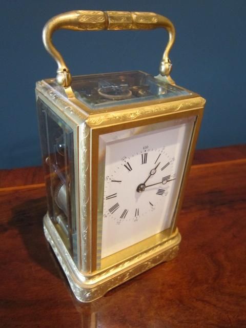 Fine Victorian Gilt Striking Carriage Clock