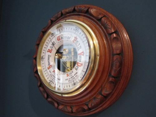 Superior Victorian Walnut Barometer
