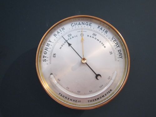 Victorian Bronzed Holosteric Marine Barometer