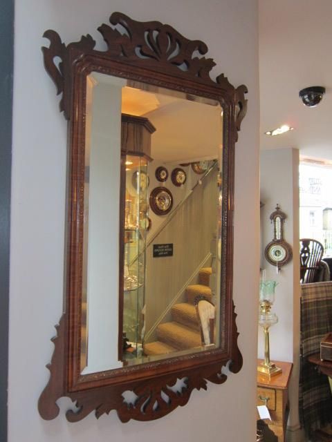 Original Georgian Mahogany Wall Mirror