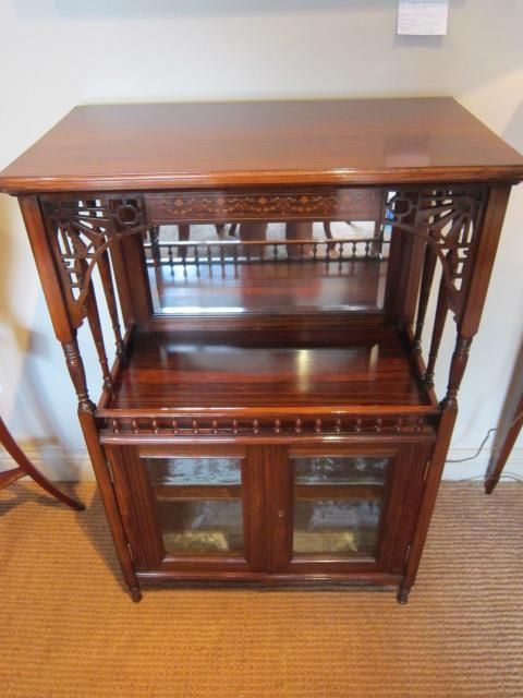 Beautiful Victorian Rosewood Inlaid Side Cabinet