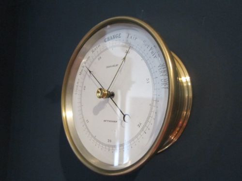 Quality Victorian Brass Marine Barometer