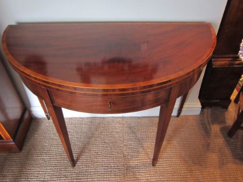George III Mahogany Inlaid Tea Table
