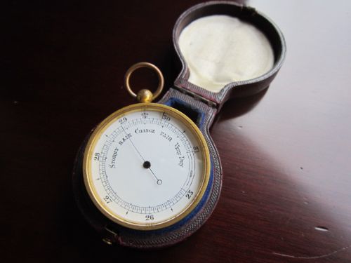 Victorian Gilded Pocket Barometer