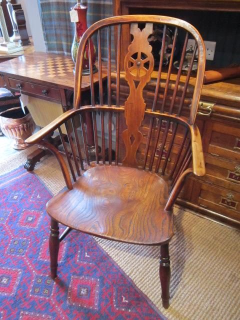George III Lancashire Yew & Elm Windsor Armchair
