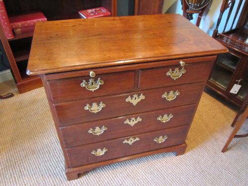 Small George II Red Walnut Chest of Drawers