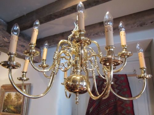 Edwardian Period Two Tier Chandelier