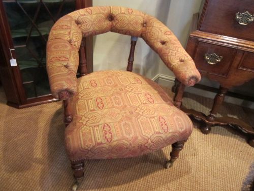Early Victorian Rosewood Easy Chair
