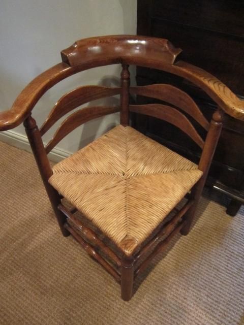 George II Elm Corner Armchair