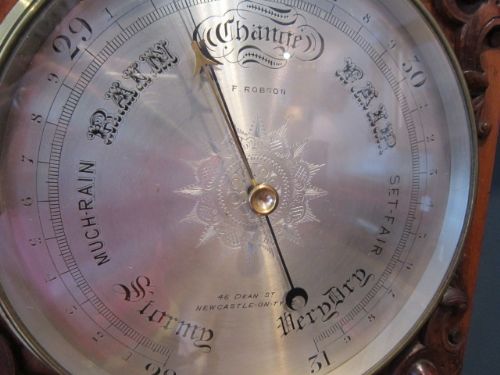 fig 1. IMPRESSIVE VICTORIAN WALNUT BANJO BAROMETER