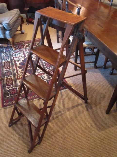 Interesting Set of Victorian Library Steps