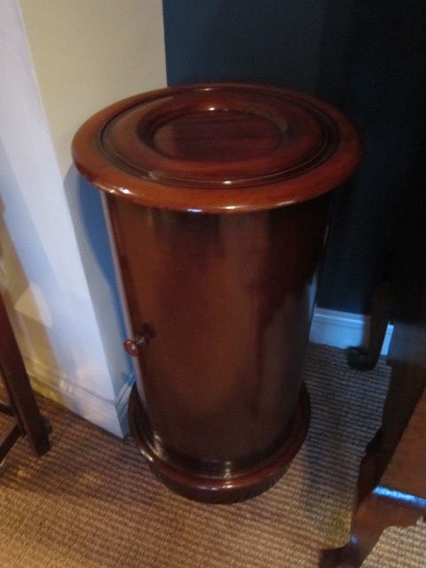 Original Victorian Cylindrical Bedside Cabinet