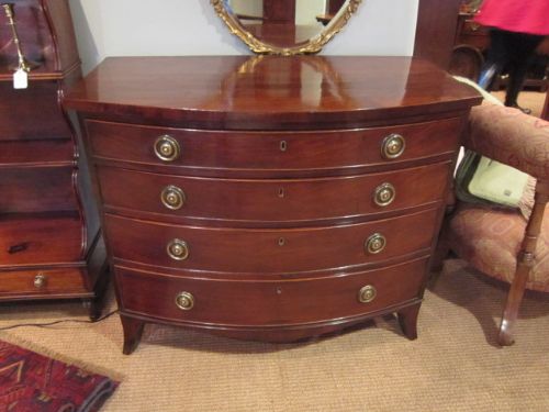 Quality Regency Bow Fronted Chest of Drawers