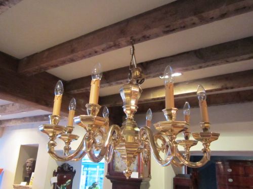 Quality Edwardian Eight Arm Chandelier