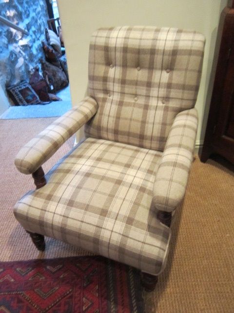 Victorian Gillows Upholstered Easy Armchair
