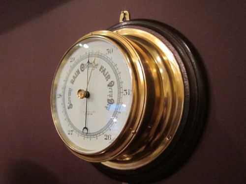 Large Edwardian London Marine Barometer