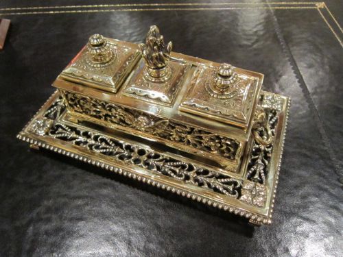 Superb Victorian Brass Desk Stand