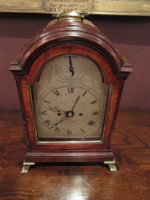 fig 1. FINE MID GEORGIAN LONDON BRACKET CLOCK