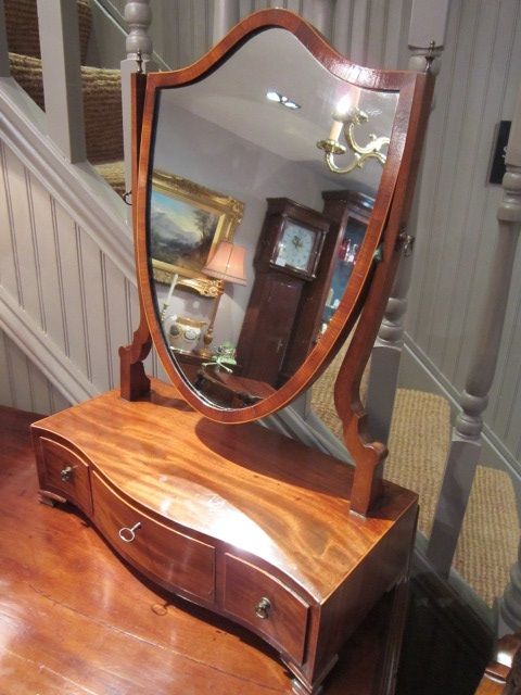 Mid Georgian Sheraton Period Toilet Mirror