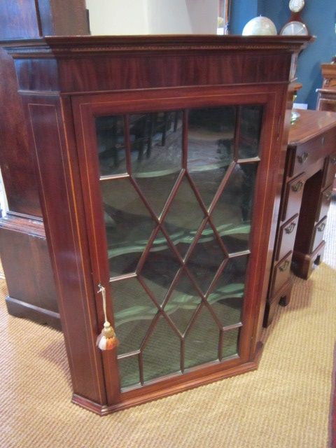 Quality George III Glazed Corner Cupboard
