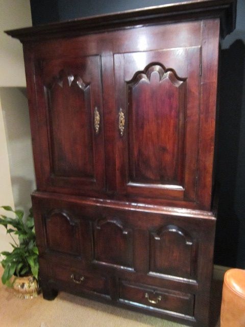 Superb George II Oak Press Cupboard