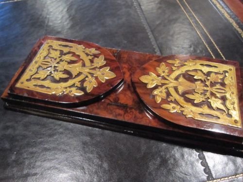 Beautiful Victorian Burr Walnut Bookslide