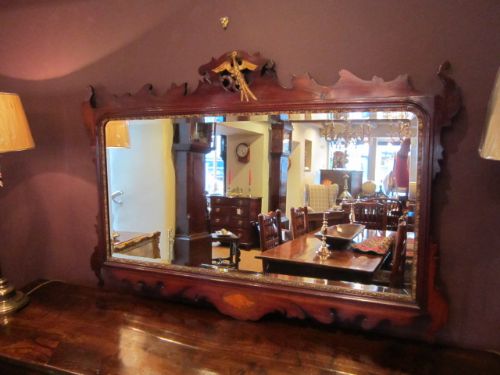 Large George III Mahogany Wall Mirror