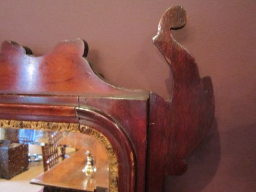 fig 1. LARGE GEORGE III MAHOGANY WALL MIRROR