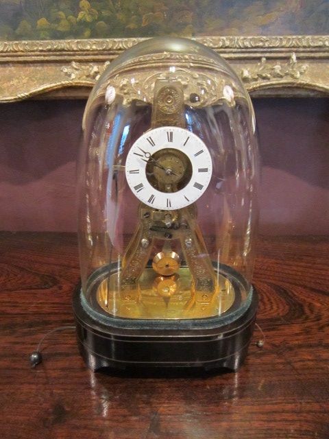Very Small 19th Century French Skeleton Clock