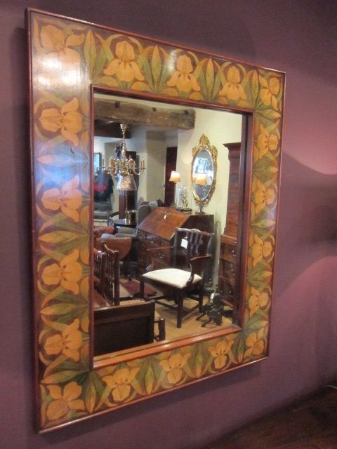 Fabulous Arts & Crafts Inlaid Wall Mirror