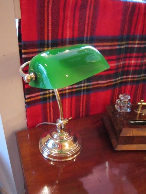 1920'S Brass Bankers Desk Lamp