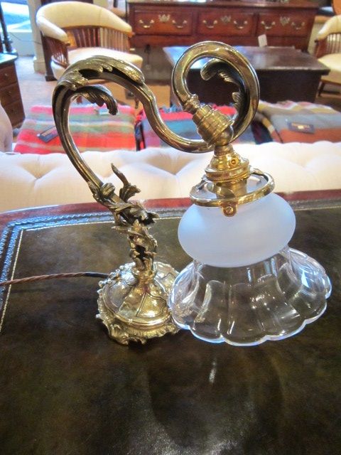 Decorative Victorian Brass Desk Lamp