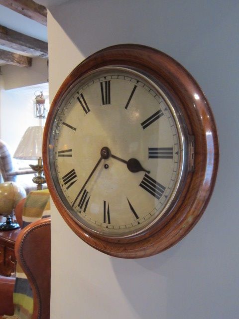 Large Victorian Single Fusee 14" Dial Clock