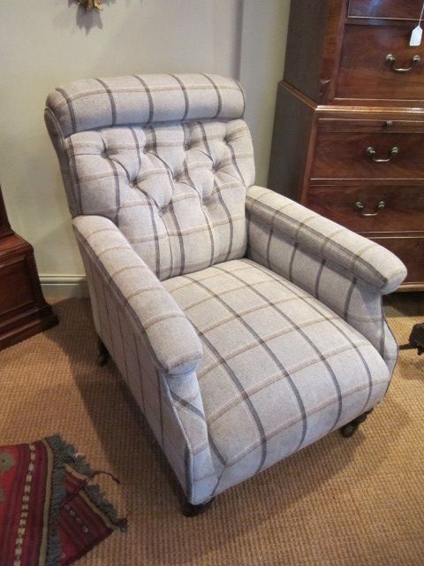Substancial Victorian Button Back Armchair