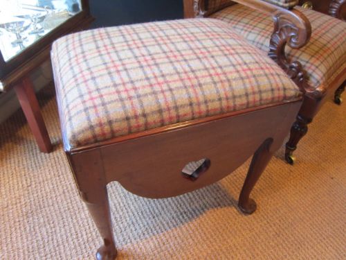 George II Red Walnut Stool