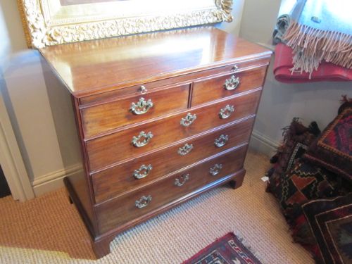 Small & Original George II Red Walnut Chest