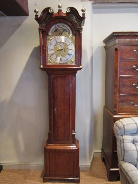 Impressive Georgian 8 Day Rolling Moon Longcase Clock