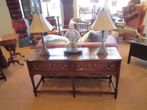 Original George II Oak Low Dresser Base