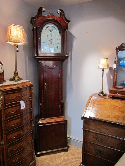 Impressive Georgian Rolling Moon Longcase Clock