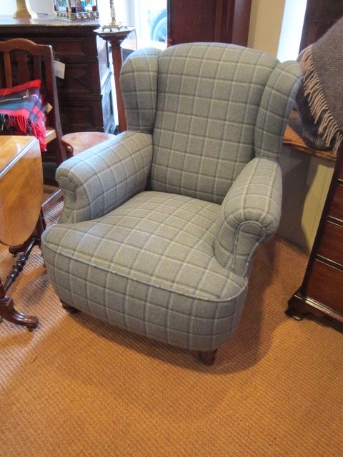 Comfortable Victorian Wing Armchair