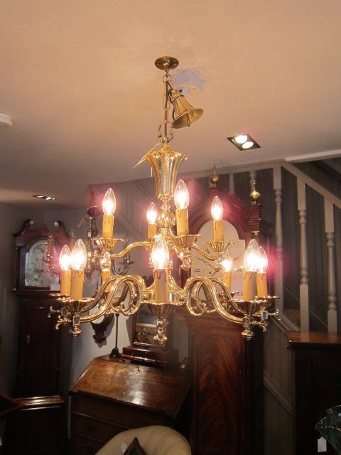 Impressive Edwardian Two Tier Chandelier