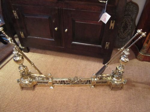 Superb Victorian Brass Extendable Fender