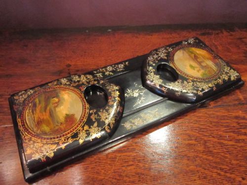Beautiful Victorian Paper Mache Book Slide