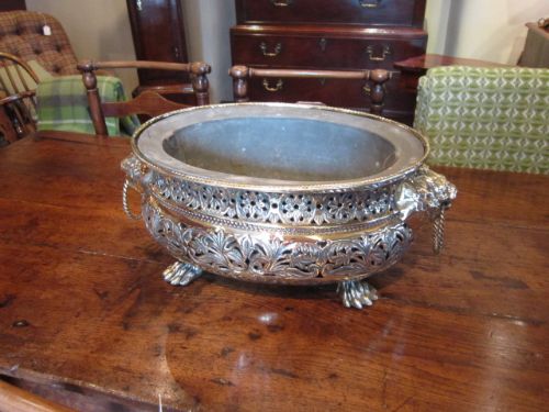 Large Georgian Oval Brass Wine Cooler