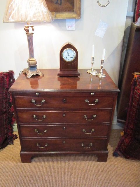 Fine George III Mahogany Brushing Slide Chest
