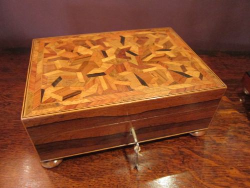 Outstanding Regency Paquetry Inlaid Toilet Case