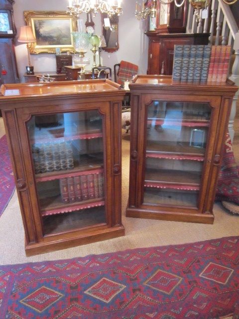 Fine Pair William IV Glazed Bookcases