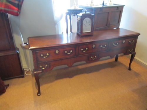 George III Oak Low Dresser Base