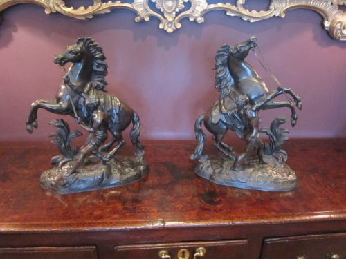 Victorian Matching Pair of Bronze Horses