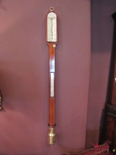 Early Victorian Rosewood Hull Marine Barometer